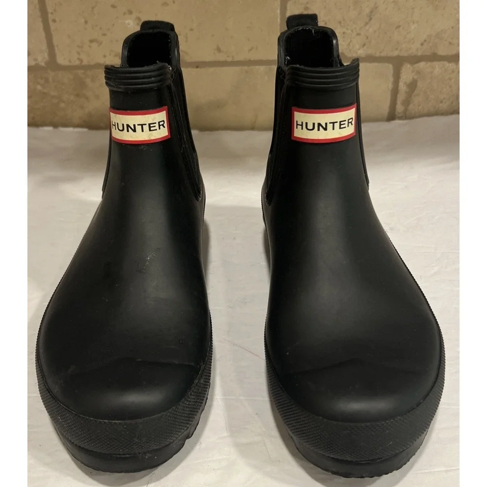 Hunter Original Chelsea Rain Boots Black Women's Size 6